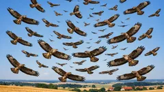Warum kreisen plötzlich so viele Greifvögel über einem Feld